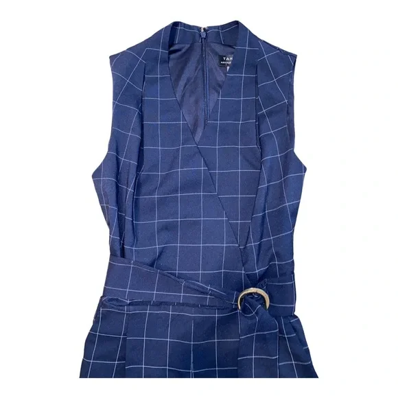 TAHARI LEVINE plaid jumpsuit size 4 NWOT
